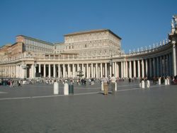 View across St. Peter's Square to the Apostolic Palace